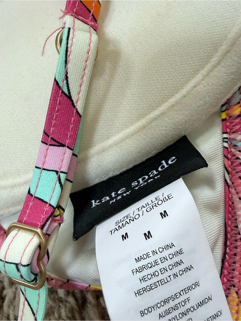 Kate Spade bikini top-anemone floral print (Med)